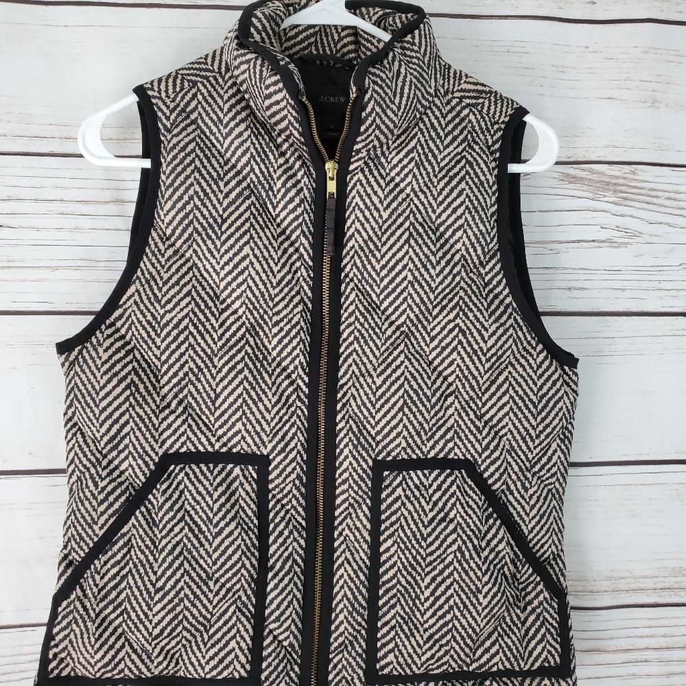 J. Crew | Chevron Stripe Down Vest - Picture 2 of 7
